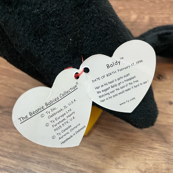 3 FOR $25: Authentic TY Beanie Babies Baldy the Eagle, 1996. NWT. - Picture 2 of 4